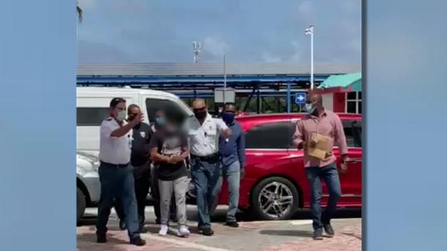 The man was arrested in Aruba.