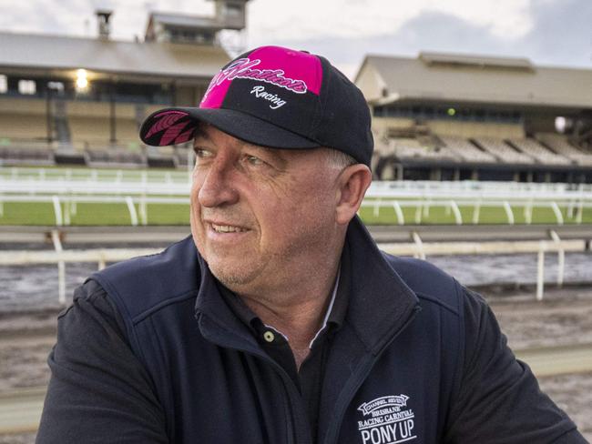 8th June 2018.Horse trainer Robert Heathcote training his horses at Eagle Farm Race Track.Photo: Glenn Hunt / The Australian