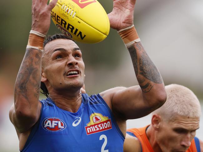 NCA. MELBOURNE, AUSTRALIA. 13th March, 2025 .  AFL.  Western Bulldogs training at Whitten Oval.    Bulldog Jamarra Ugle-Hagan at training today . Picture: Michael Klein