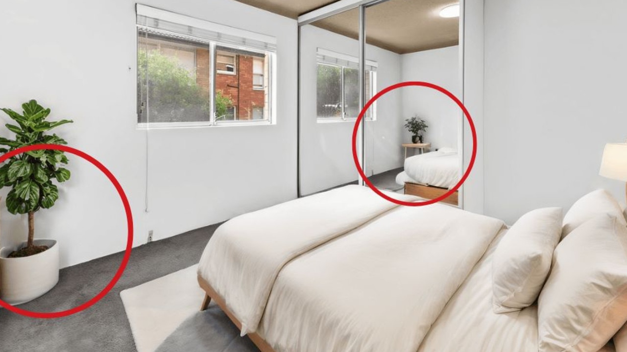 Example from a listing in Gladesville in July 2024 that had been digitally manipulated.