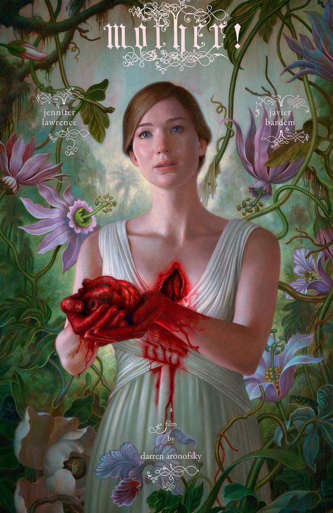 Lawrence’s poster for the movie Mother! Picture: Paramount