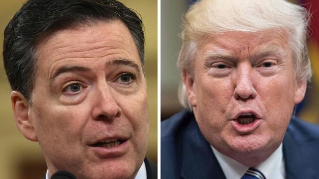 James Comey has been accused of calling for violence against Donald Trump in a social media post. Picture: AFP.
