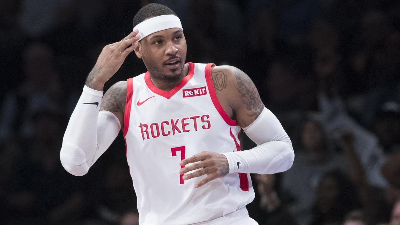 Carmelo Anthony is set to part ways with the Houston Rockets. (AP Photo/Mary Altaffer)