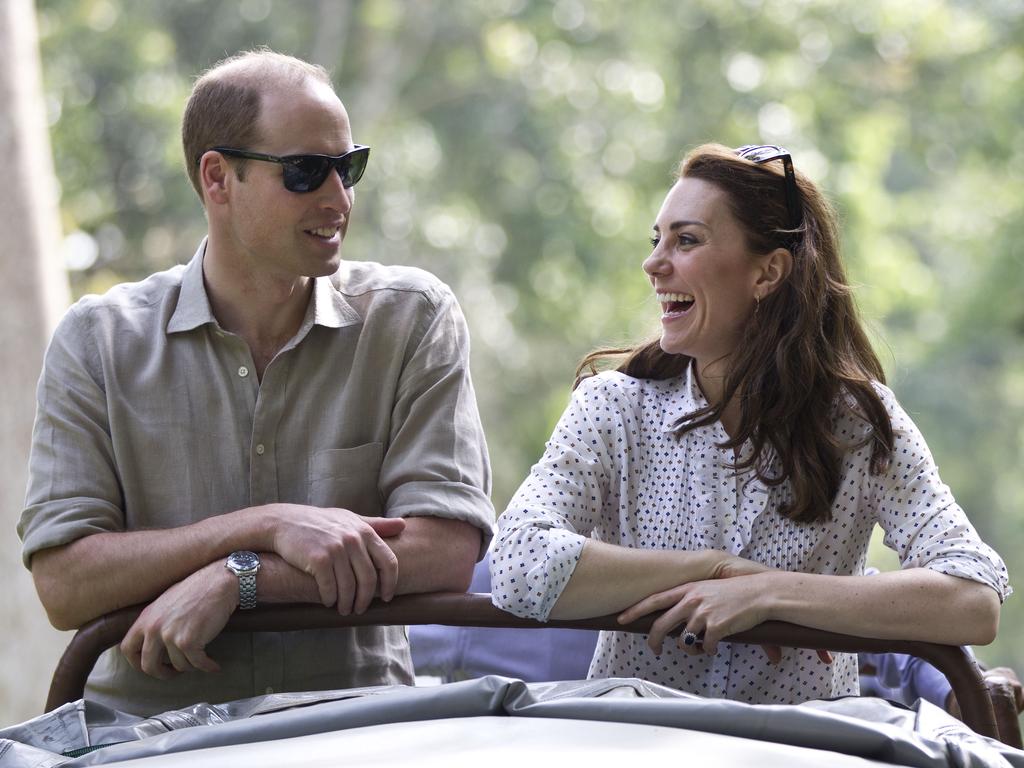 Catherine, Duchess of Cambridge and Prince William, Duke of Cambridge take a Game drive at Kaziranga National Park at Kaziranga National Park on April 13, 2016 in Guwahati, India. Picture: Getty