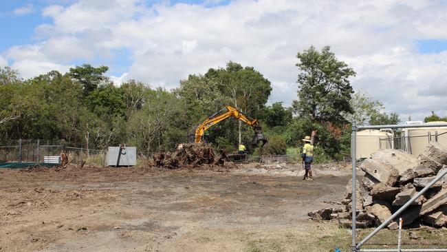 Staff clearing the parcel of land next to the current Animal Management Centre, Mackay. Picture: Mackay Regional Council.