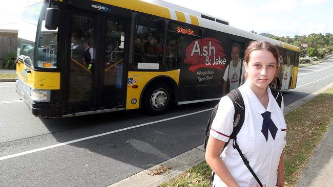 Amber Jones was left behind by an overcrowded bus. Photo by Richard Gosling