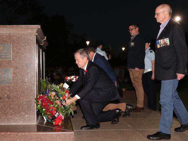 Mr Shorten said the country commemorated the courage and service of every Anzac generation. Picture: Kym Smith