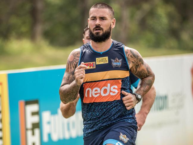 Nathan Peats at Titans training. Picture: GOLD COAST TITANS