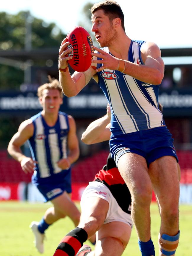 Tristan Xerri takes possession for the Roos. Picture: Getty Images