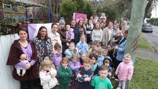 Parents are protesting at plans to close Alexander Thomson Uniting Kindergarten. Picture: Alan Barber