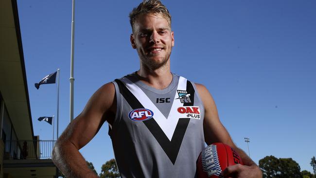 Jack Watts was traded to Port Adelaide at the end of last season. Picture: Sarah Reed