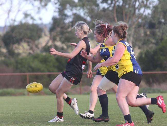 Alex Nation in her first game for the Frankston Bombers women's side.