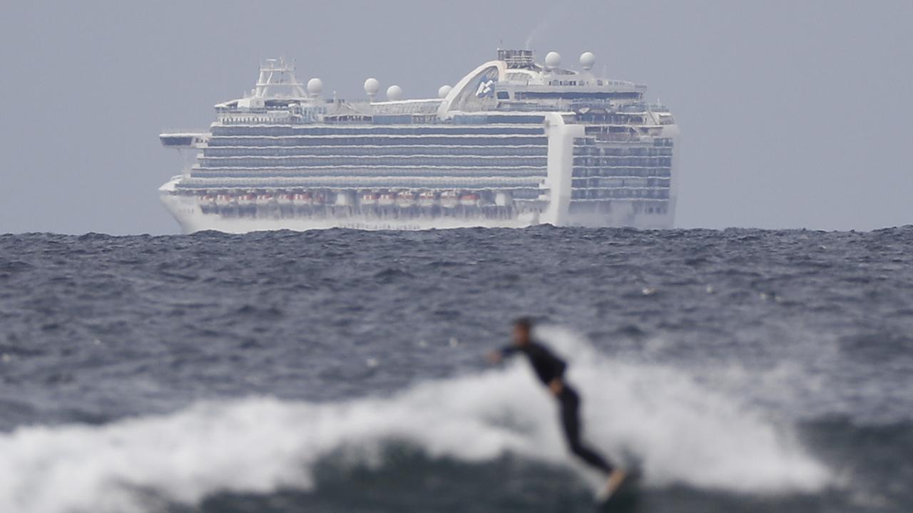 The Ruby Princess off the coast of Sydney. Picture: Ryan Pierse/Getty Images