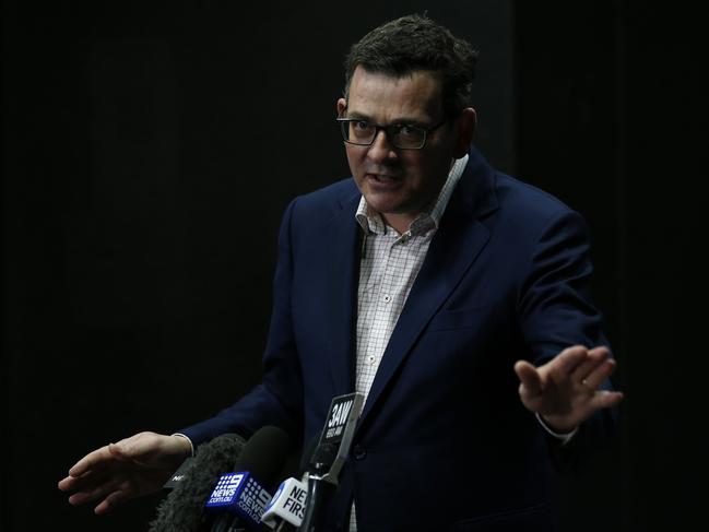 MELBOURNE, AUSTRALIA - JULY 15: Premier of Victoria, Daniel Andrews announces a snap 5 day lockdown for the state during a press conference on July 15, 2021 in Melbourne, Australia. (Photo by Darrian Traynor/Getty Images)