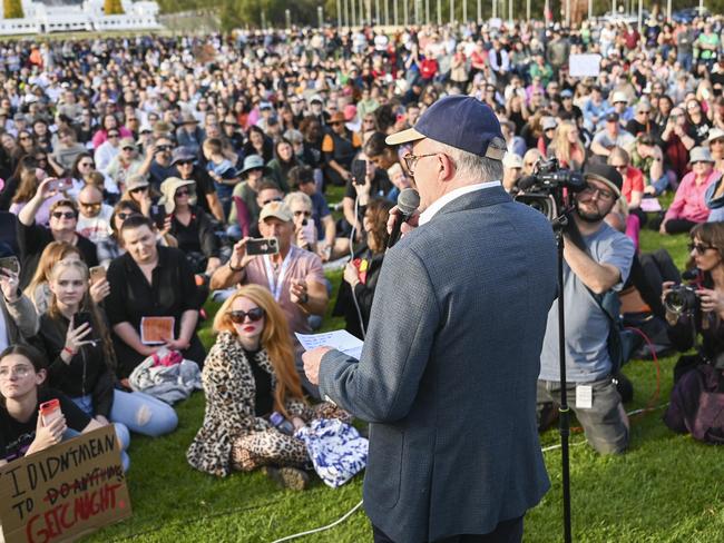 Jade Benham said politicians were thinking about the issue through an “adult lens” and had to consider those who didn’t know where to get help. Picture: NCA NewsWire