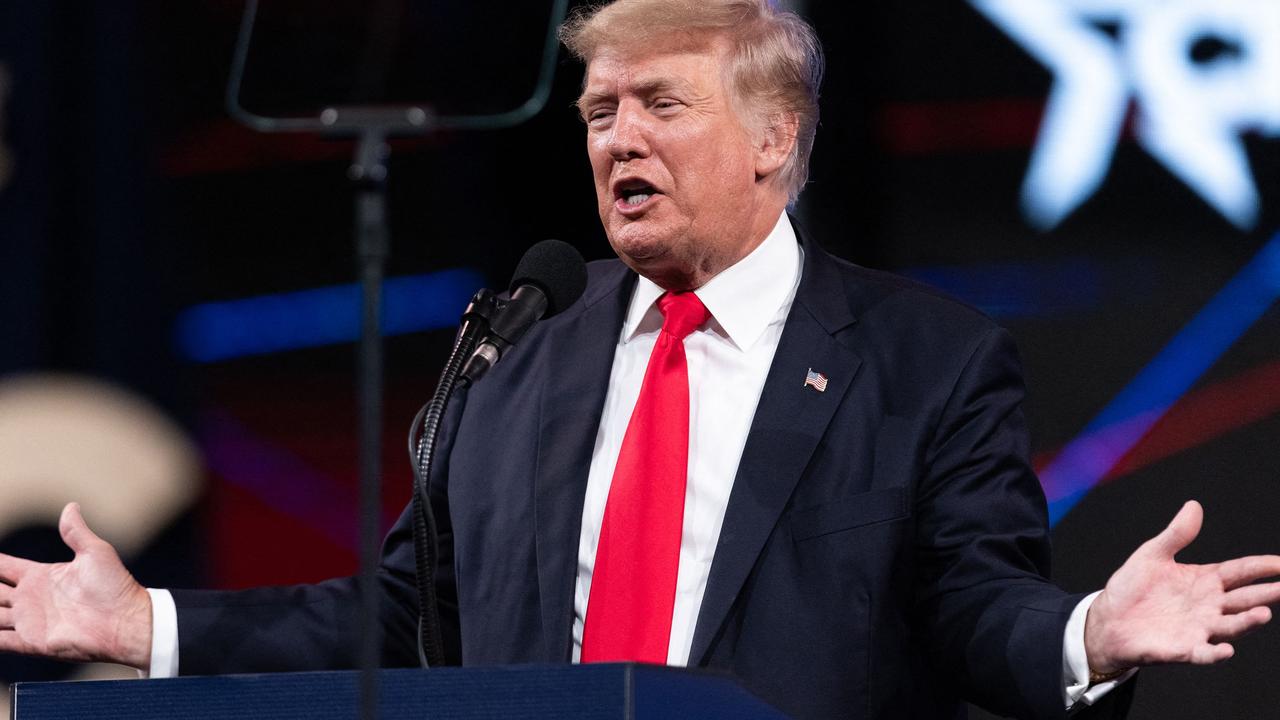 Mr Trump speaking at the Conservative Political Action Conference in Texas. Picture: Andy Jacobsohn/AFP