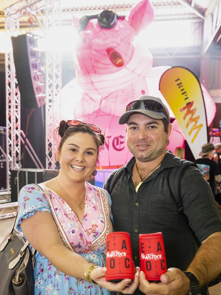 Courtney Gardiner and Joel Deegan at Meatstock at Toowoomba Showgrounds, Friday, April 8, 2022. Picture: Kevin Farmer