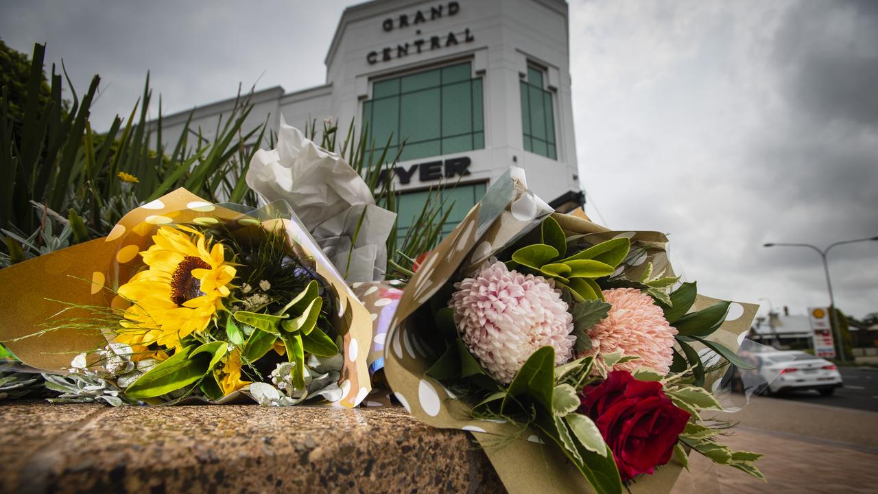 The Chronicle is encouraging residents to leave flowers to honour Robert Brown who died as result of injuries suffered in an alleged robbery outside Grand Central, Tuesday, February 14, 2023. Picture: Kevin Farmer