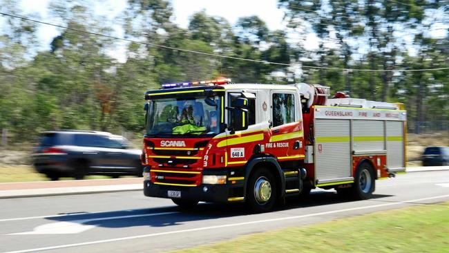 FIRE: QFES crews are on scene at a vegetation fire burning north of Tara. Picture: David Nielsen