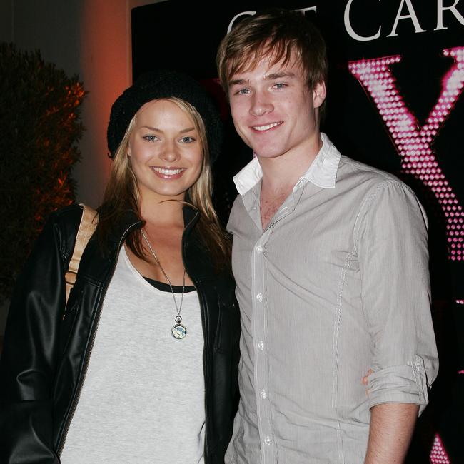 Neighbours stars Margot Robbie and Sam Clark.