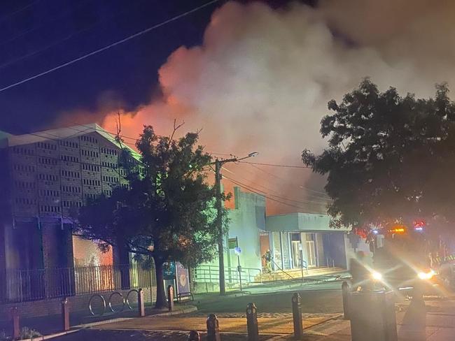 A suspicious fire has torn through the Adass Israel Synagogue on Glen Eira Rd in Ripponlea. Picture: Supplied