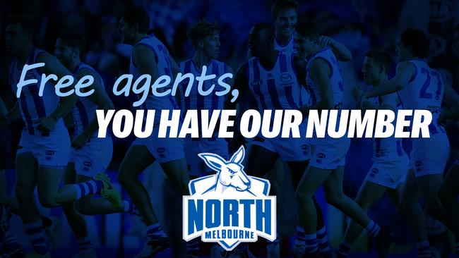 North Melbourne’s actual slogan: Will you march with North in 2018?