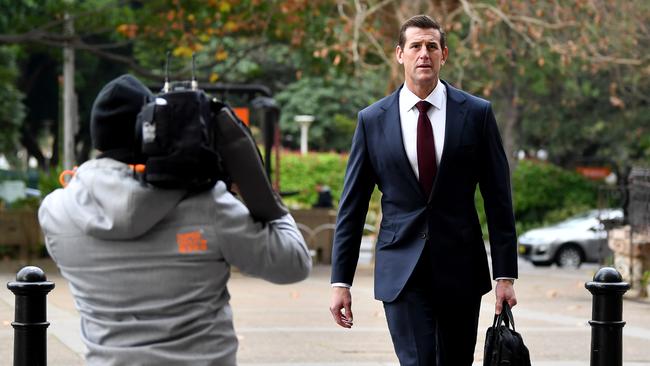 Ben Roberts-Smith arrives at the Supreme Court in Sydney. Picture: NCA NewsWire/Joel Carrett