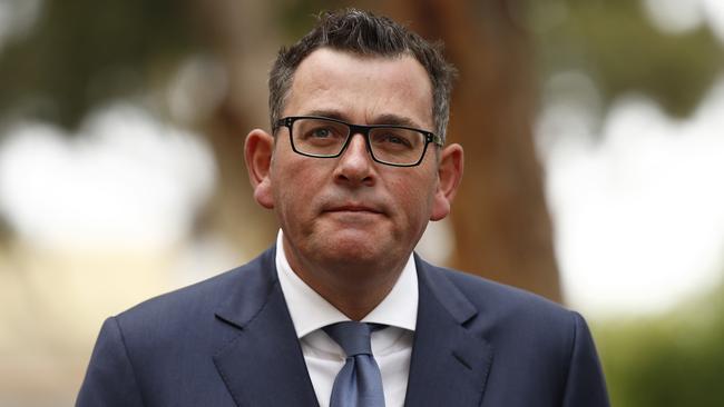 Premier Daniel Andrews is recuperating from a horror fall. Picture: NCA NewsWire / Daniel Pockett