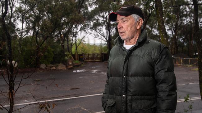 Bert Dunsford was one of the first members of the public on the scene as his property backs onto the area where the crash occurred. Picture: James Gourley