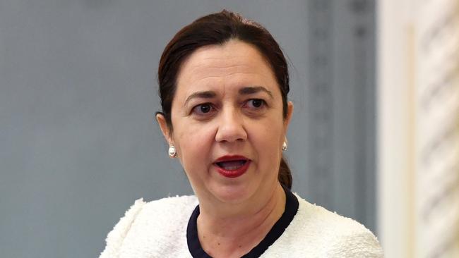 Queensland Premier Annastacia Palaszczuk is seen during Question Time at Parliament House in Brisbane, Friday, June 15, 2018.  (AAP Image/Dan Peled) NO ARCHIVING