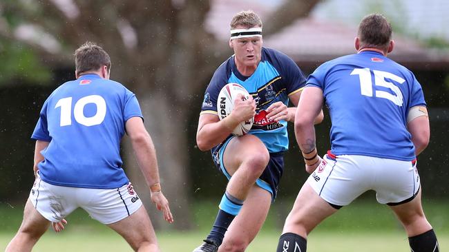 Action gallery of the Gold Coast Vikings vs Brisbane Blue game. Matthew Koellner. 1 May 2022 Runaway Bay Picture by Richard Gosling