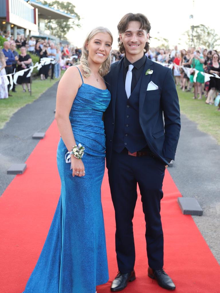 Kian Nevin and Brooke Alford at the James Nash State High School formal 2022.