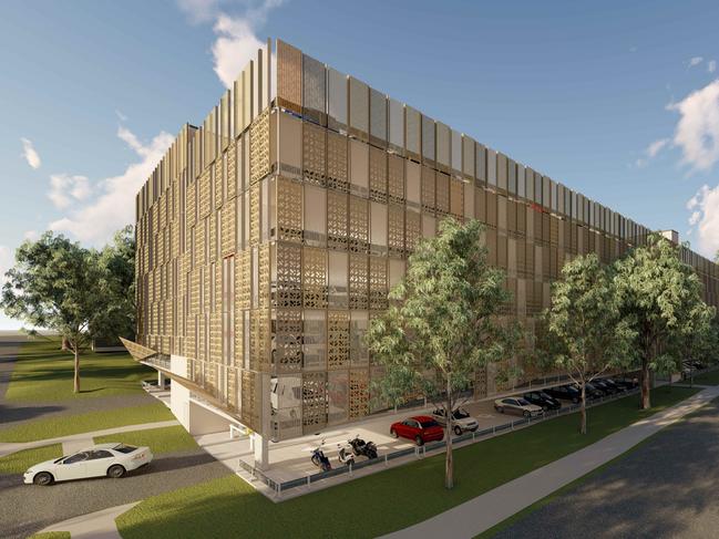 Construction began today on the $34 million car park.