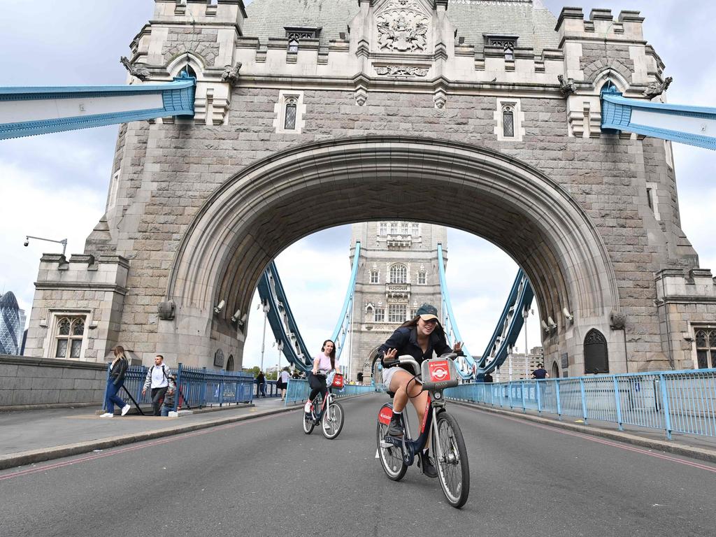 People were given the opportunity to do whatever they pleased while the bridge was closed. Picture: Justin Tallis/AFP