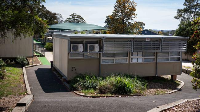 One of the dozens of demountable classrooms at Girraween Public School. Picture: Tom Parrish