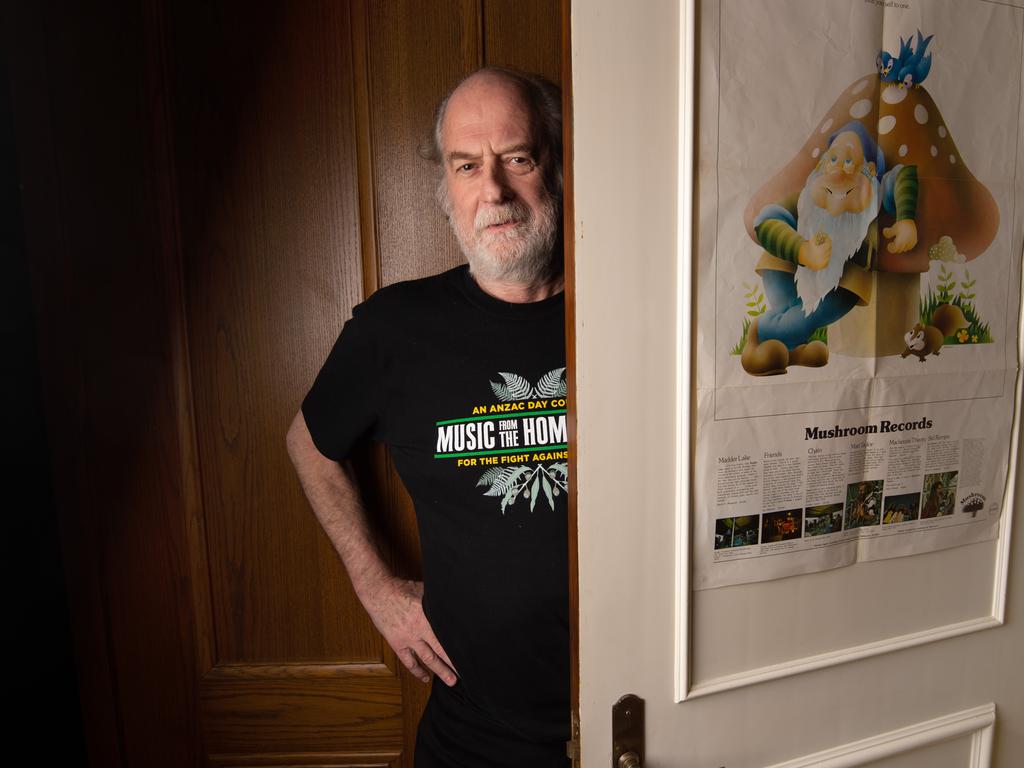 Michael Gudinski at his home in Toorak. Picture: Tony Gough