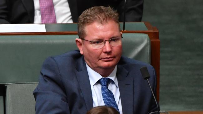 Former minister for small business Craig Laundy during Question Time in the House of Representatives yesterday.