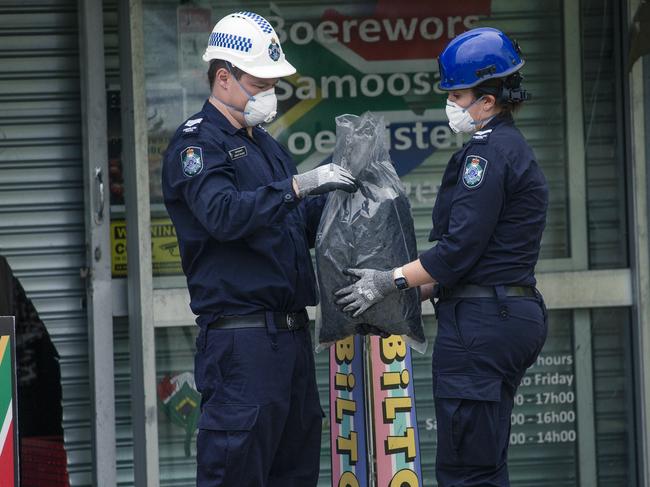 Two men are on the run after tha attack. Picture: NewsWire/ Glenn Campbell