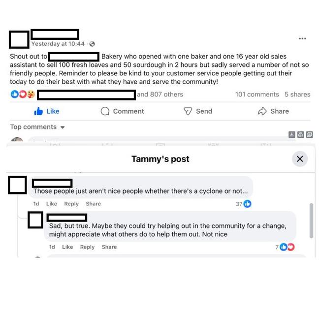 Local Facebook pages are full of reports of frustration being taken out on young retail workers who are just trying to do their jobs. Picture: Facebook