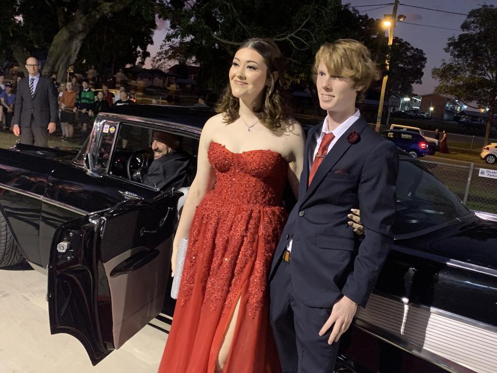 Students arrive at Maryborough State High School's formal.