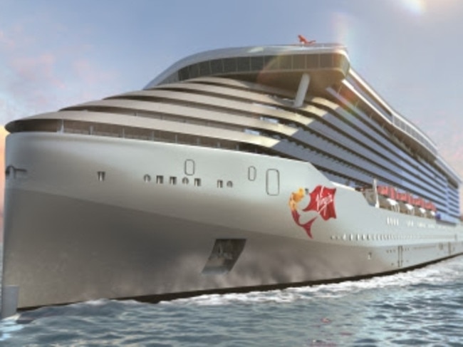 An artist impression of Virgin Voyages new ship.