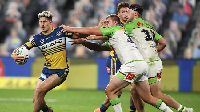 Dylan Brown is having fun on the footy field. Picture: Mark Kolbe/Getty