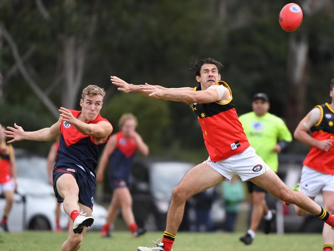 Diamond Creek and Fitzroy Stars clash in NFL Division 2 last year.