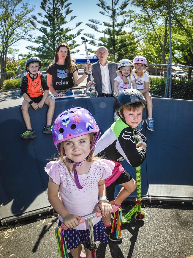 Burnside Council’s 12-month pump track trial attracted more than 550,000 laps from users. Picture: Roy VanDerVegt