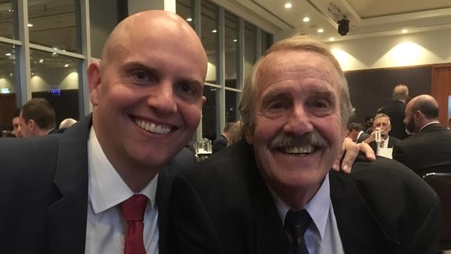 Nigel Murch with son James at this year’s Sub-District cricket presentation dinner.