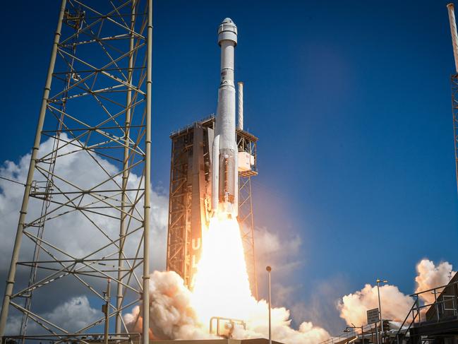 The Starliner spacecraft launches from Space Launch Complex 41 at Cape Canaveral Space Force Station in Florida on June 5. Picture: AFP