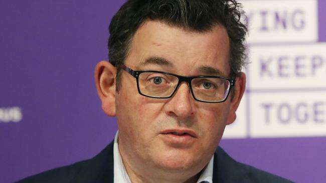 Victorian Premier Daniel Andrews in Melbourne on Wednesday. Picture: David Crosling