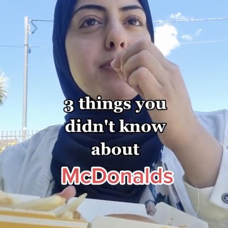 @halalfoodsydney is a food blogger who used to work at a Sydney Macca’s. Picture: TikTok/@halalfoodsydney