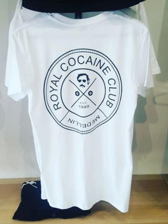 Robbie’s Chop Shop is selling the Royal Cocaine Club T-shirts.