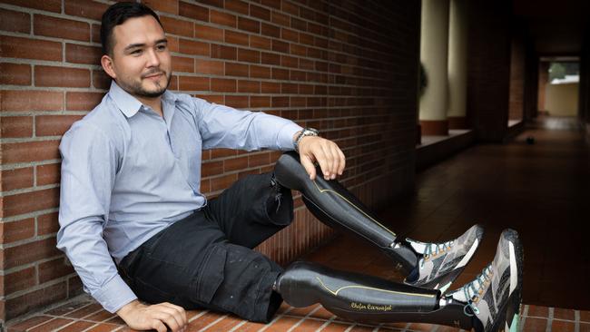 Jose Fernando Carvajal Rueda, 27, in Bogota, Colombia. Pictures: Jason Edwards.